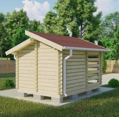 Детский игровой домик из бруса "Ниссе" 3500х2500