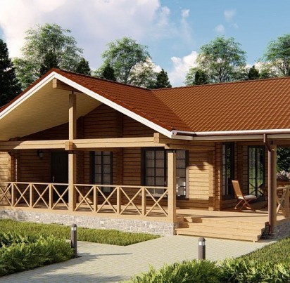 Дом из бруса 8800х14650
